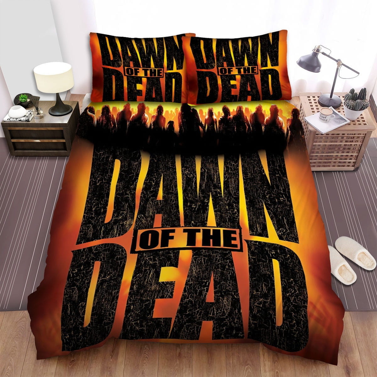 Dawn Of The Dead (2004) Movie Poster Theme Bedding Sets, Duvet Cover Flatsheet Gift For Halloween, Thanksgiving, Christmas