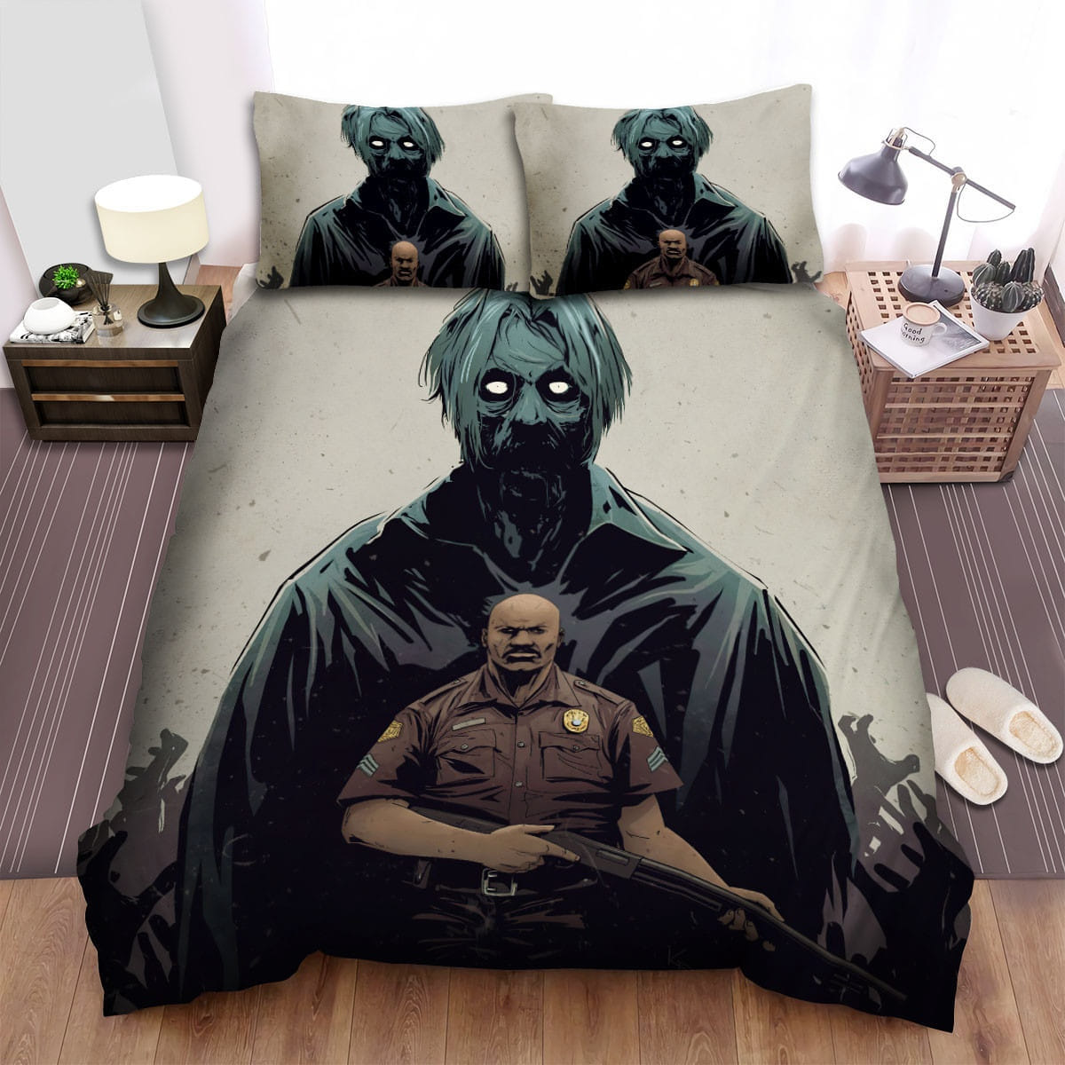 Dawn Of The Dead (2004) Zombie Art Poster Bedding Sets, Duvet Cover Flatsheet Gift For Wife, Husband, Besties, For Halloween