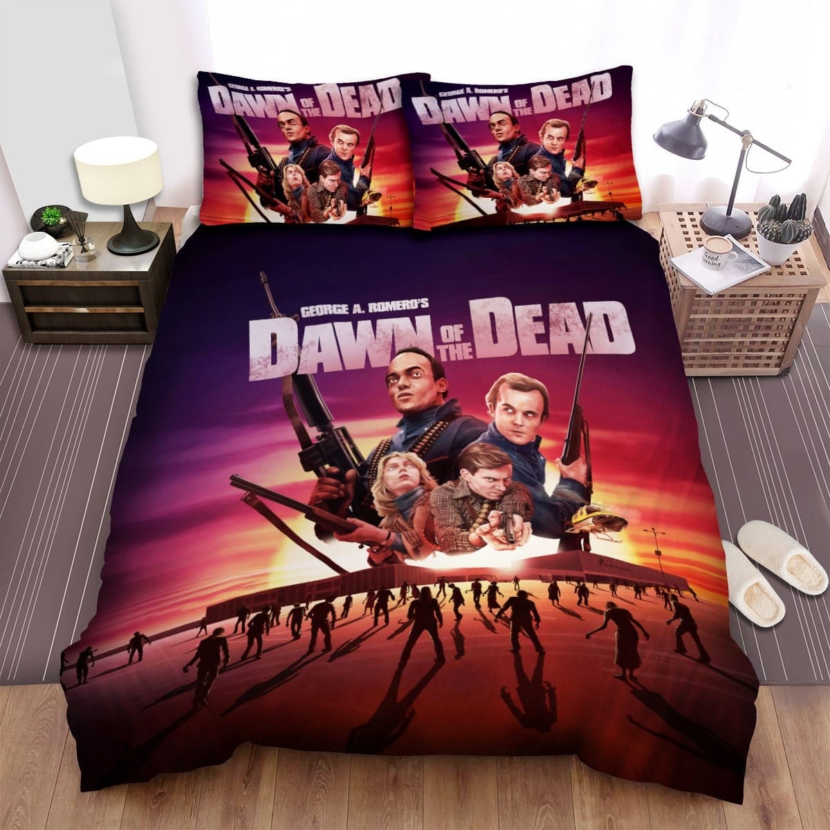 Dawn Of The Dead Movie Poster 3 Bedding Sets Duvet Cover, Flatsheet, Pillowcase For Your Lover, For Halloween