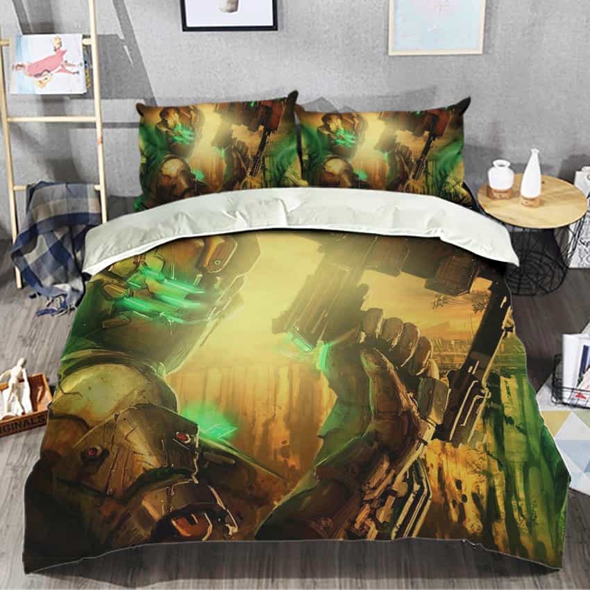 Dead Space 2 Game Bedding Set Duvet Cover, Flatsheet, Pillowcase, For Halloween