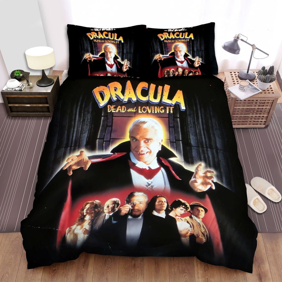 Dracula: Dead And Loving It Deluxe Widescreen Presentation Movie Poster Bedding Sets – Duvet Cover, Flatsheet, Pillowcases For Every Bedroom, For Halloween