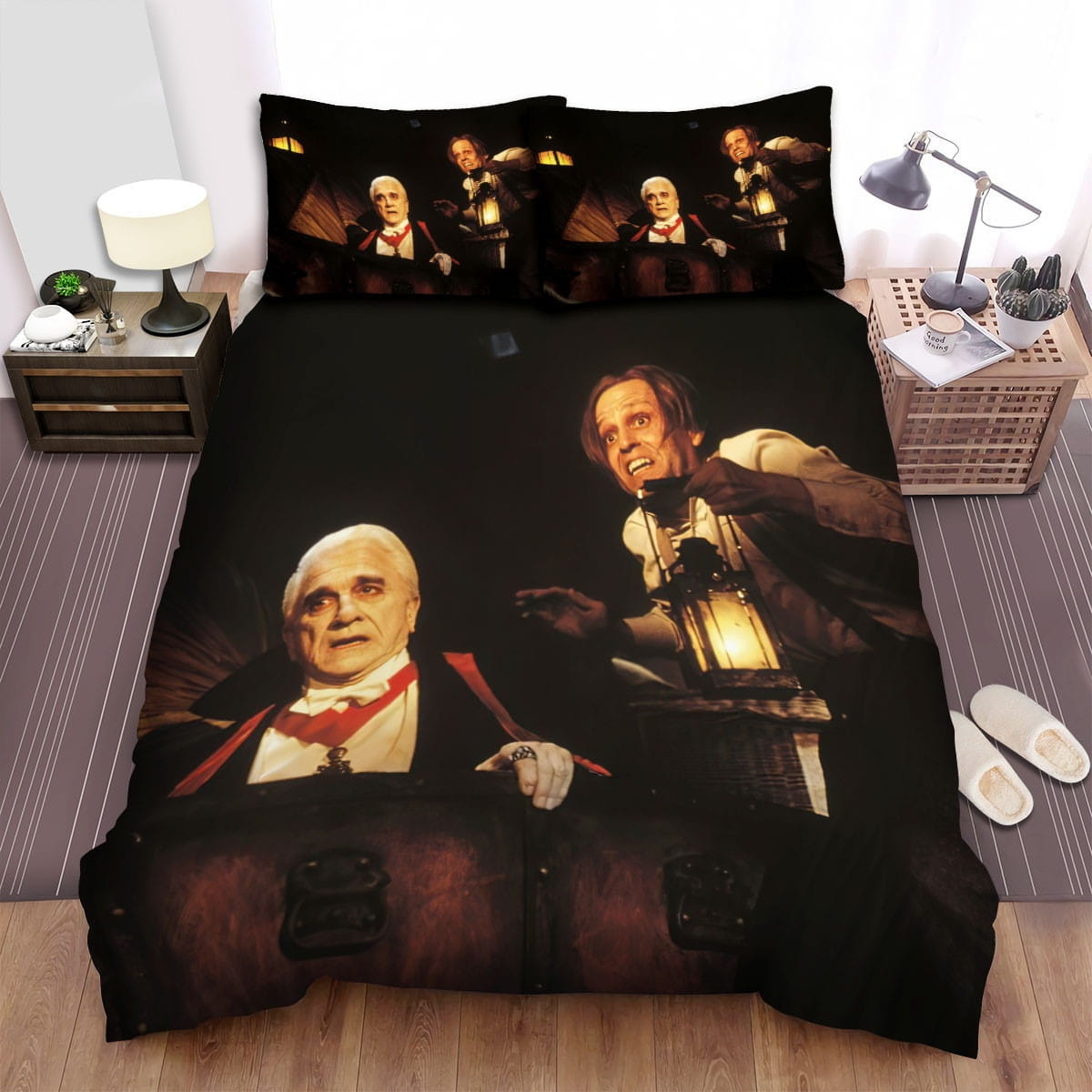 Dracula: Dead And Loving It The Men Is Fearing In Wooden Box Scene Movie Picture Bedding Sets, For Halloween