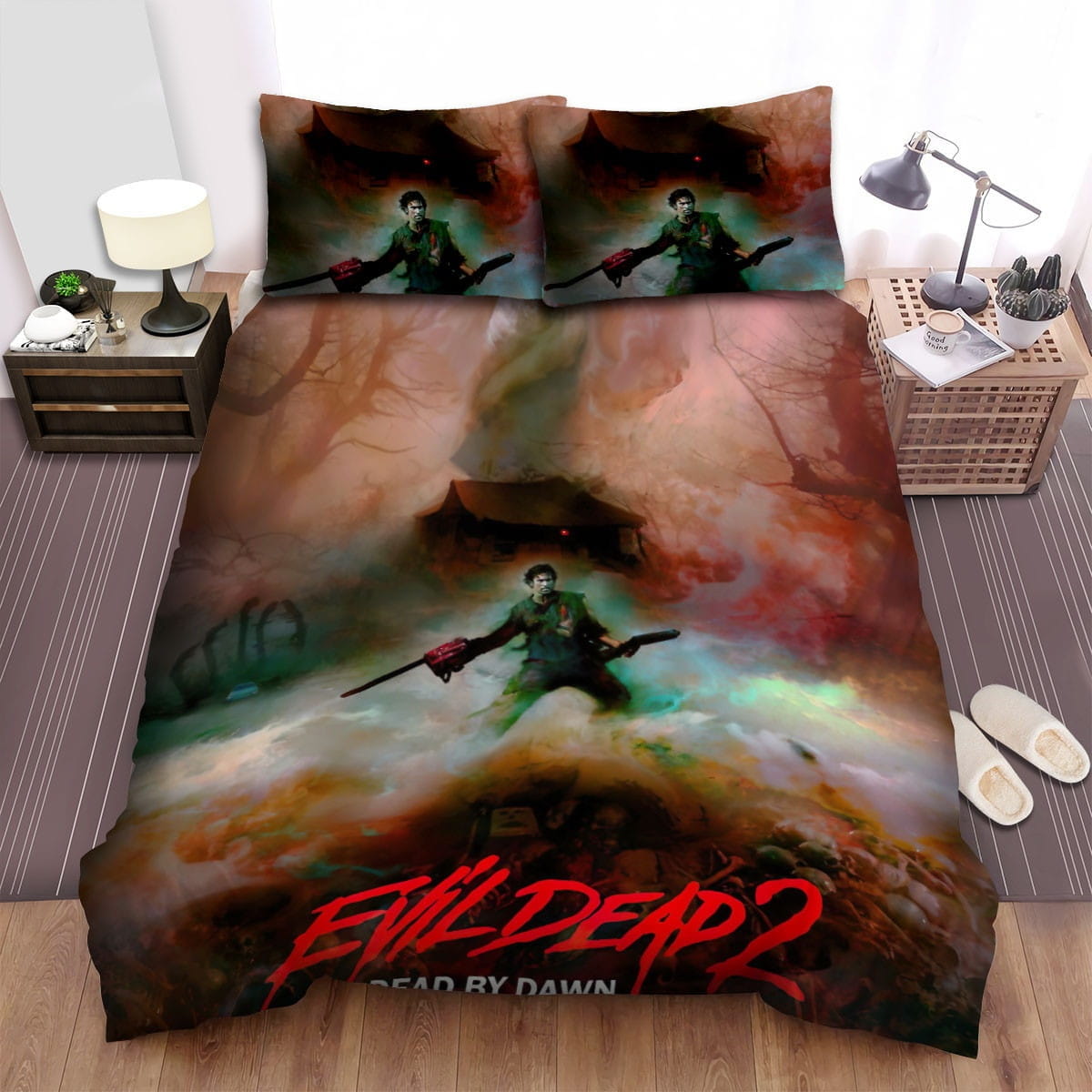 Evil Dead Ii Movie Poster 4 Bedding Sets – Duvet Cover, Flatsheet, Pillowcases Perfect Gift For Fans, For Halloween