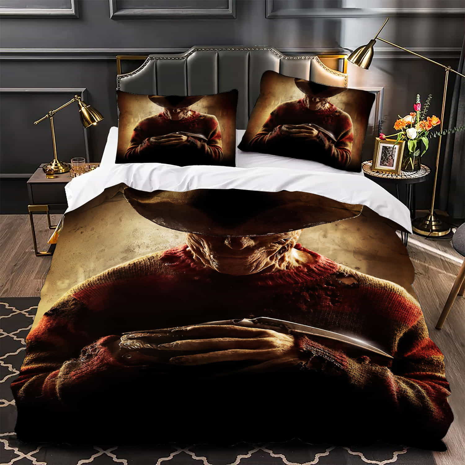 Freddy Krueger Duvet Cover, Bedding Set Gifts For Birthday Christmas Thanksgiving Black Friday, For Halloween