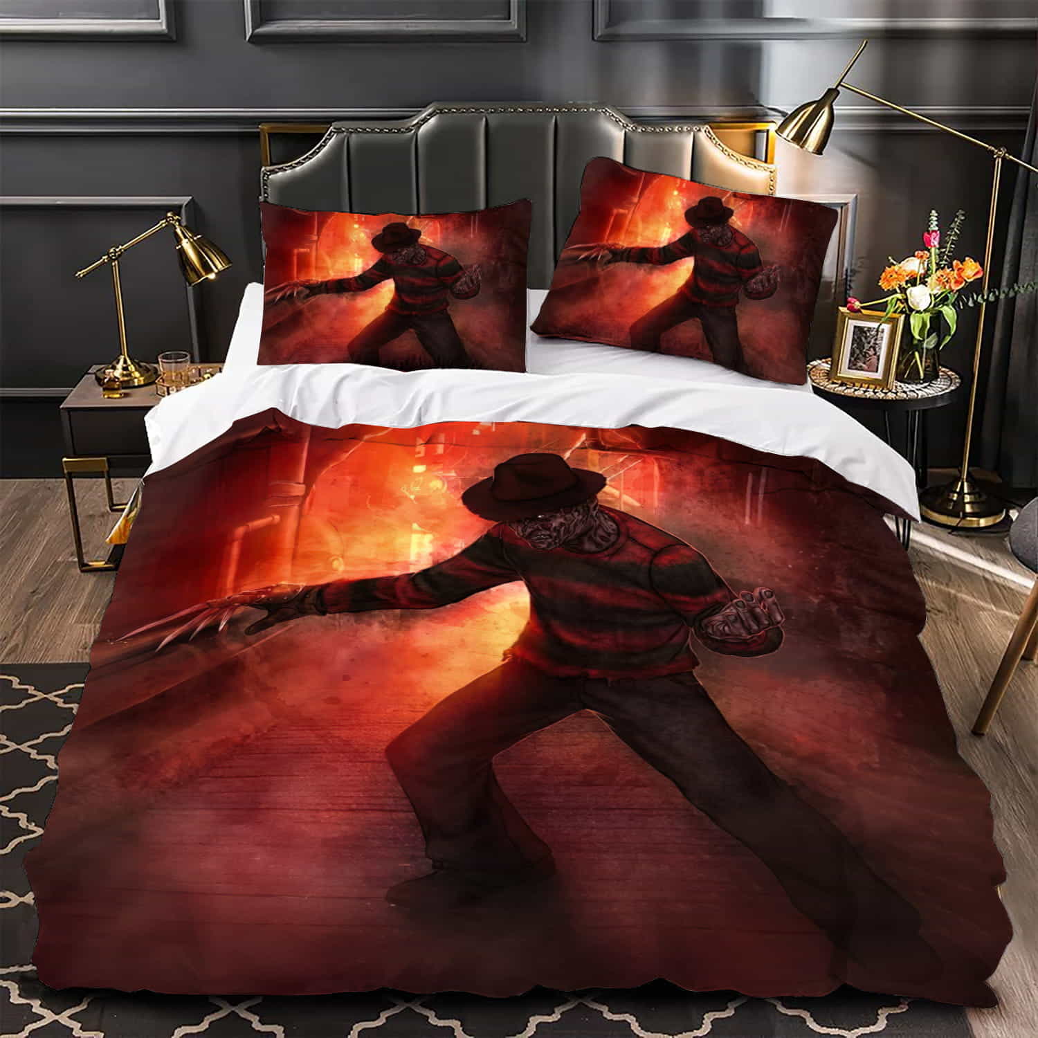 Freddy Krueger Duvet Cover Gift For Christmas, Black Friday, Thanksgiving Bedding Set, For Halloween