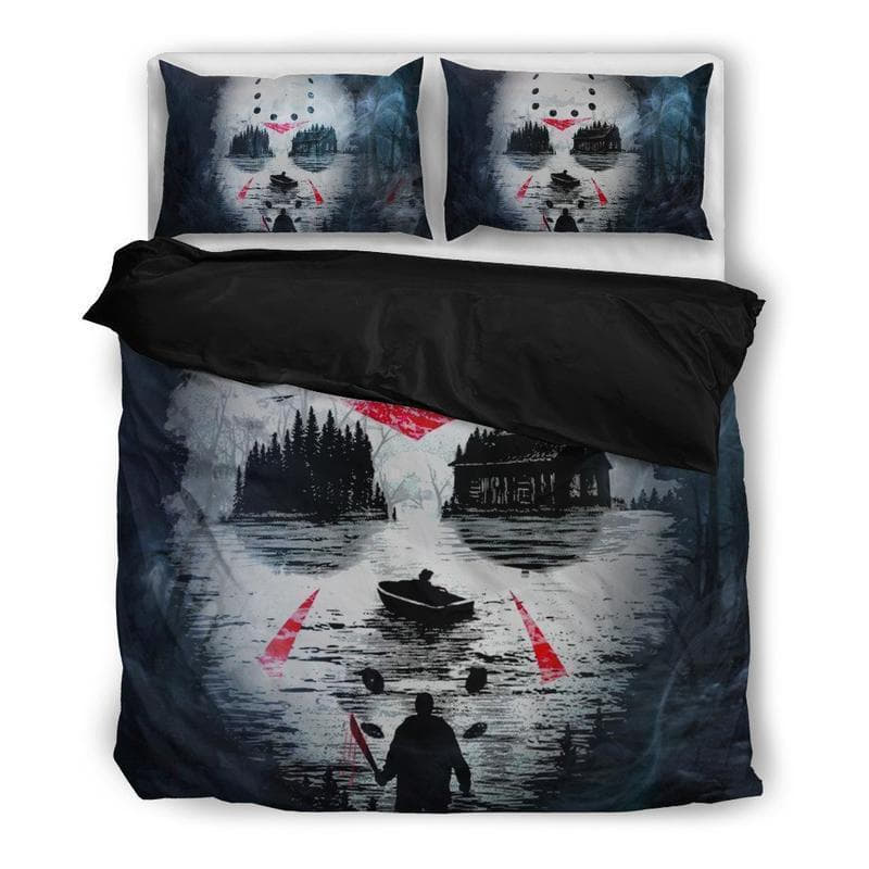Friday The 13th Duvet Cover, Bedding Set Gift For Christmas, Black Friday, Thanksgiving, For Halloween