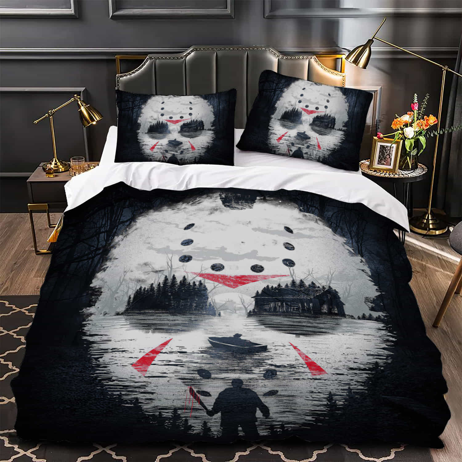 Friday The 13th Duvet Cover Gift For Christmas, Black Friday, Thanksgiving Bedding Set, For Halloween