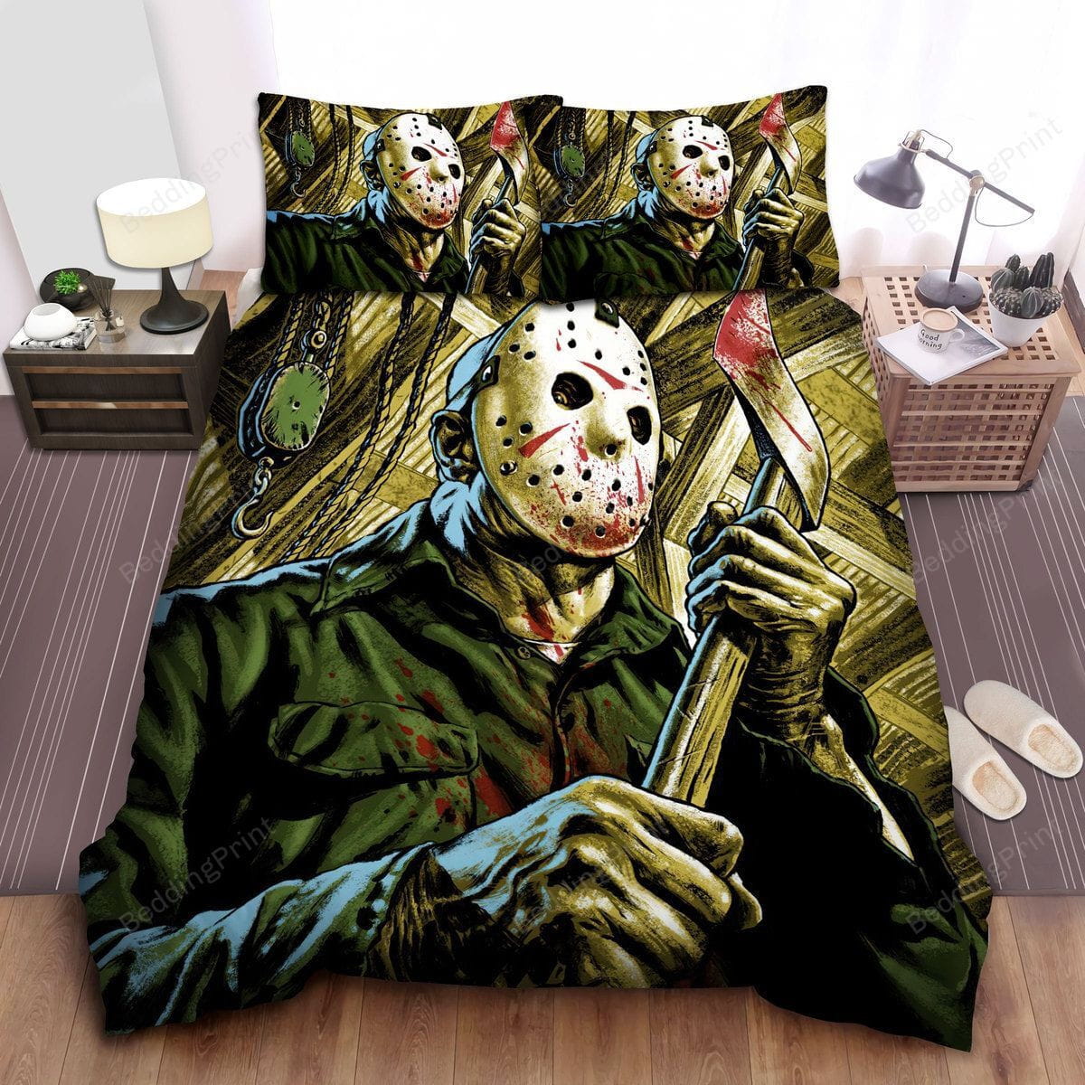 Friday The 13th, Jason And Axe Duvet Cover, Bedding Set Gifts For Black Friday Christmas Thanksgiving Black Friday, For Halloween