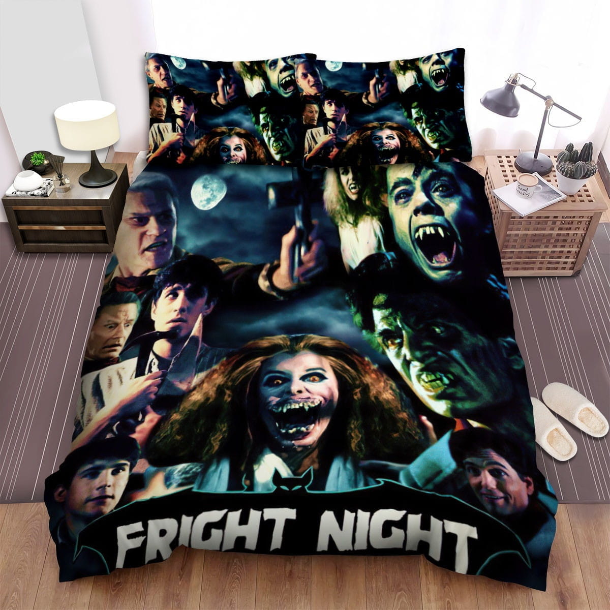 Fright Night Movie Movie Poster Iv Photo Bedding Sets, Duvet Cover Flatsheet Gift For Wife, Husband, Besties, For Halloween