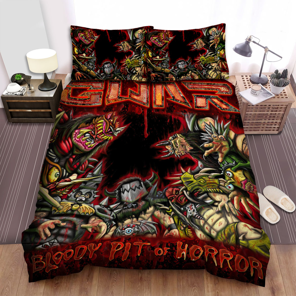 Gwar Music Bloody Pit Or Horror Bed Sheets Spread  Duvet Cover Bedding Sets, For Halloween