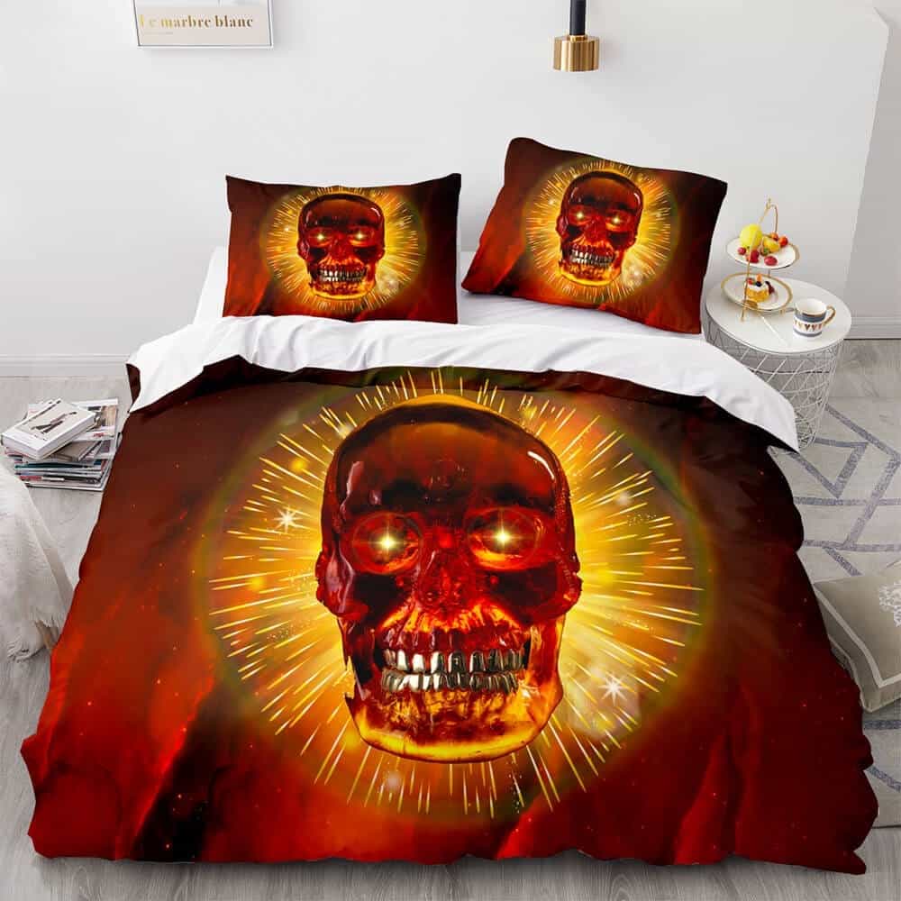 Halloween Horror Skeleton Skull Bedding Sets Gift For Birthday, Father’s Day, Mother’s Day
