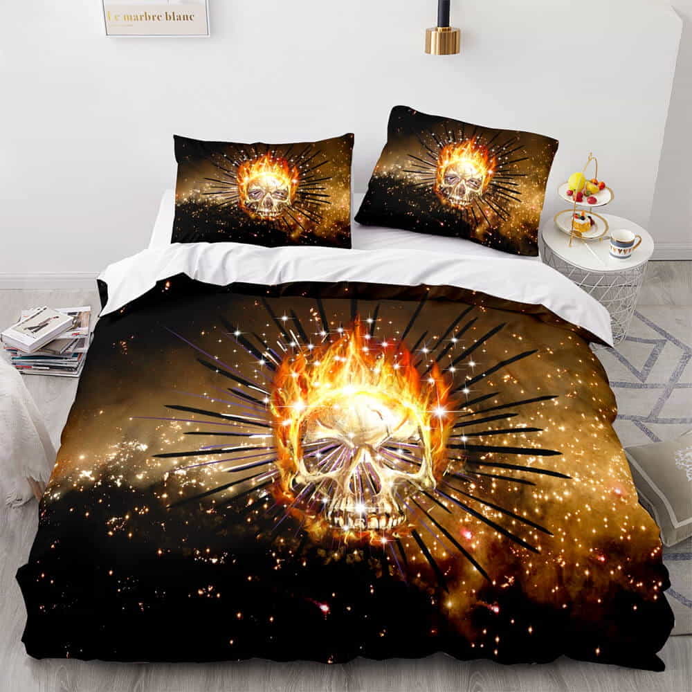 Halloween Horror Skeleton Skull Decorative Bedding Sets For Fan