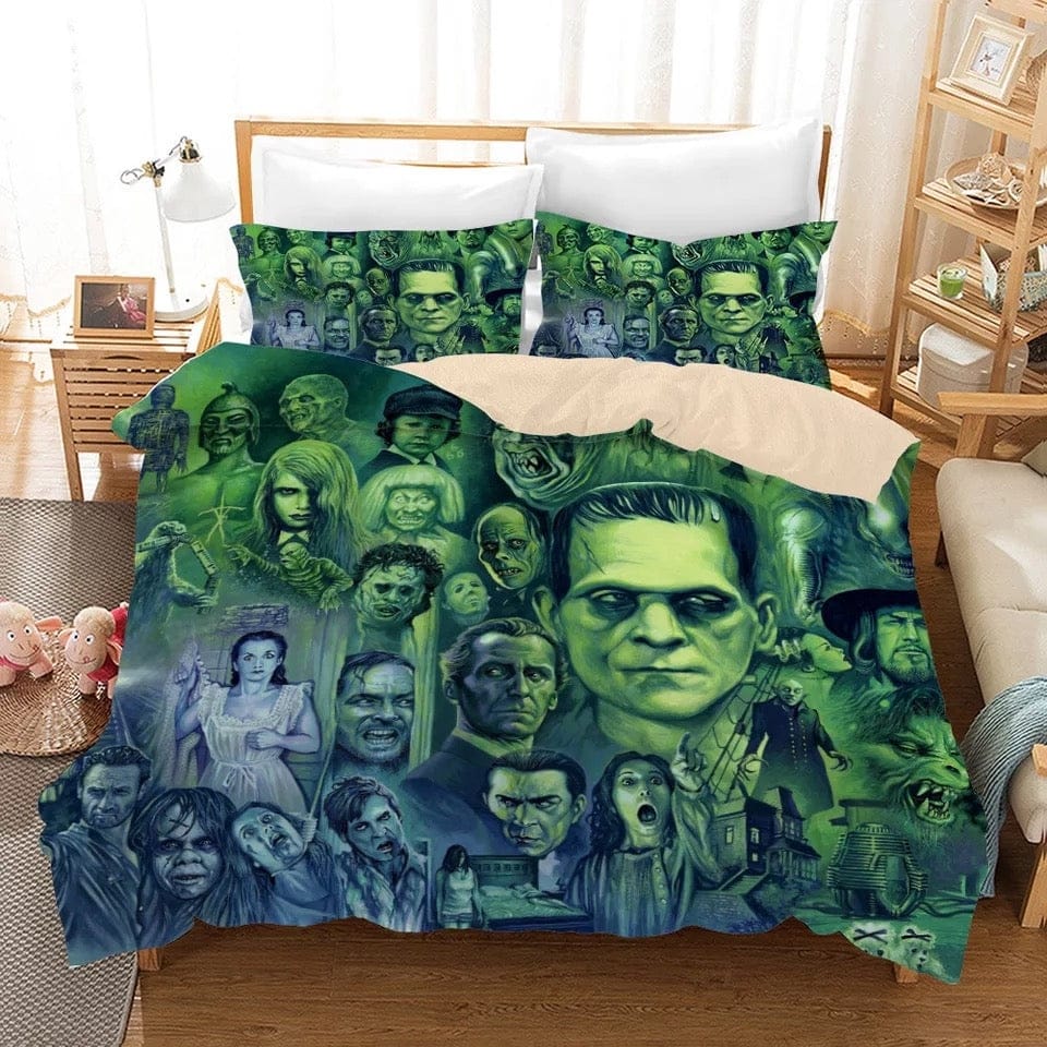 Halloween Michael Myers Horror Movie Bedding Sets Gift For Halloween, Thanksgiving, Christmas