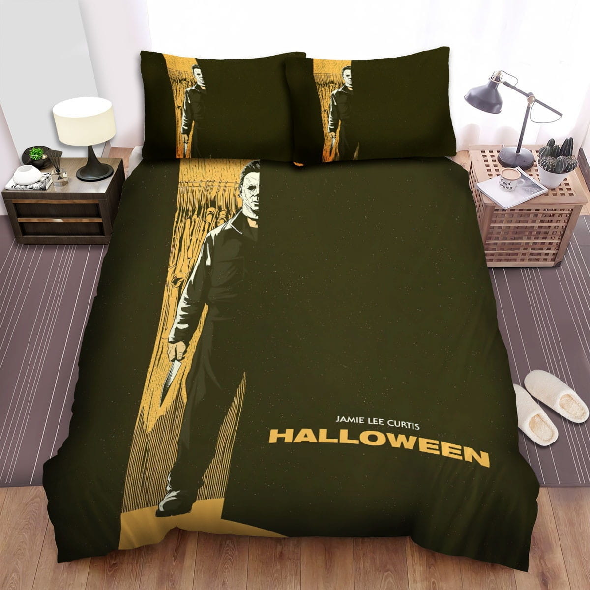 Halloween Movie Creepy Photo Bedding Sets Duvet Cover, Flatsheet, Pillowcase For Your Lover