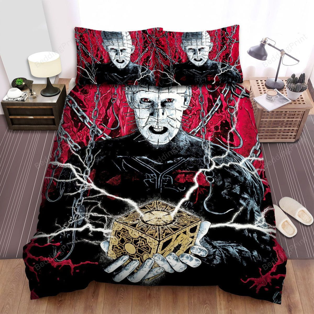 Hellraiser He’ll Tear Your Soul Apart Movie Poster Duvet Cover, Bedding Set Gift For Christmas, Black Friday, Thanksgiving, For Halloween