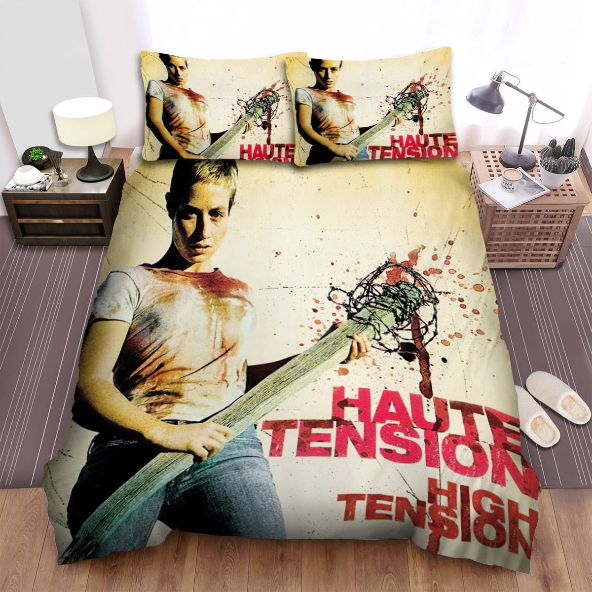 High Tension Le Film D’horreur De L’annee Movie Poster Bedding Sets, Duvet Cover Flatsheet Gift For Halloween, Thanksgiving, Christmas