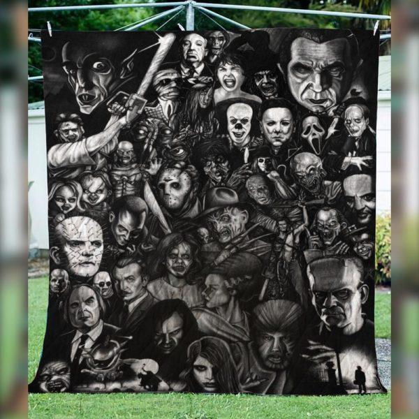 Horror Fabric 3d Quilt Gift Ideas For Fans on Christmas, For Halloween