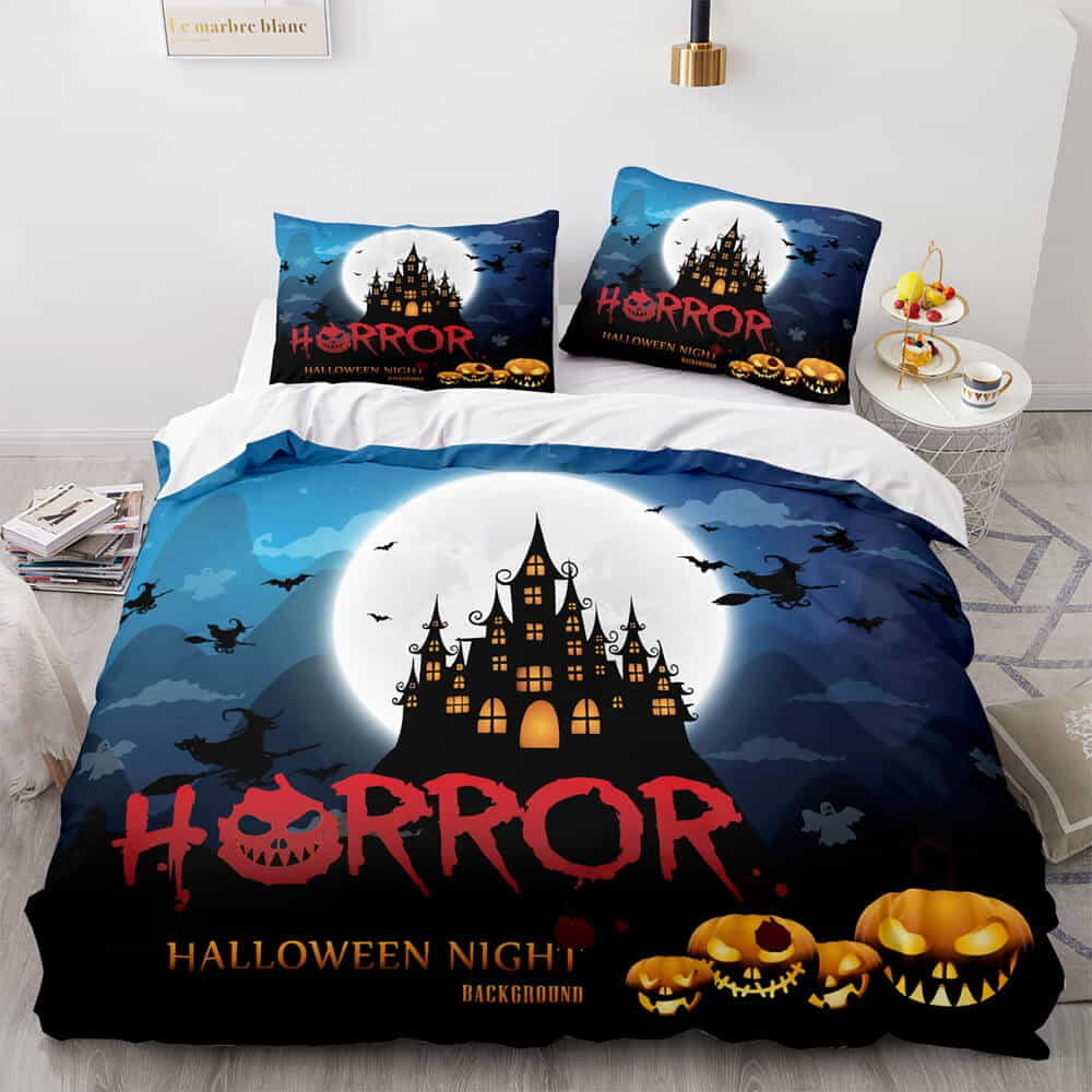 Horror Halloween Decor Bedding Sets – Duvet Cover, Flatsheet, Pillowcases For Every Bedroom Style 2