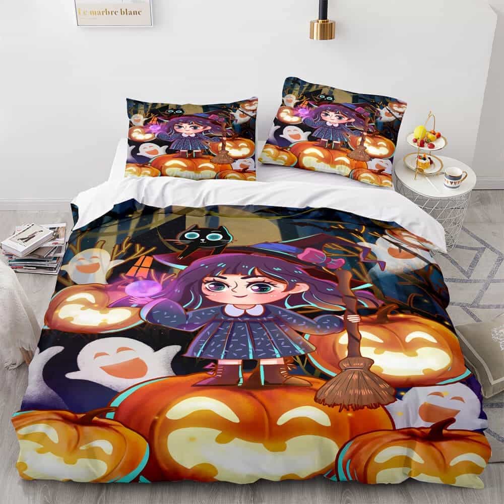 Horror Halloween Decor Bedding Sets – Duvet Cover, Flatsheet, Pillowcases Perfect Gift For Fans