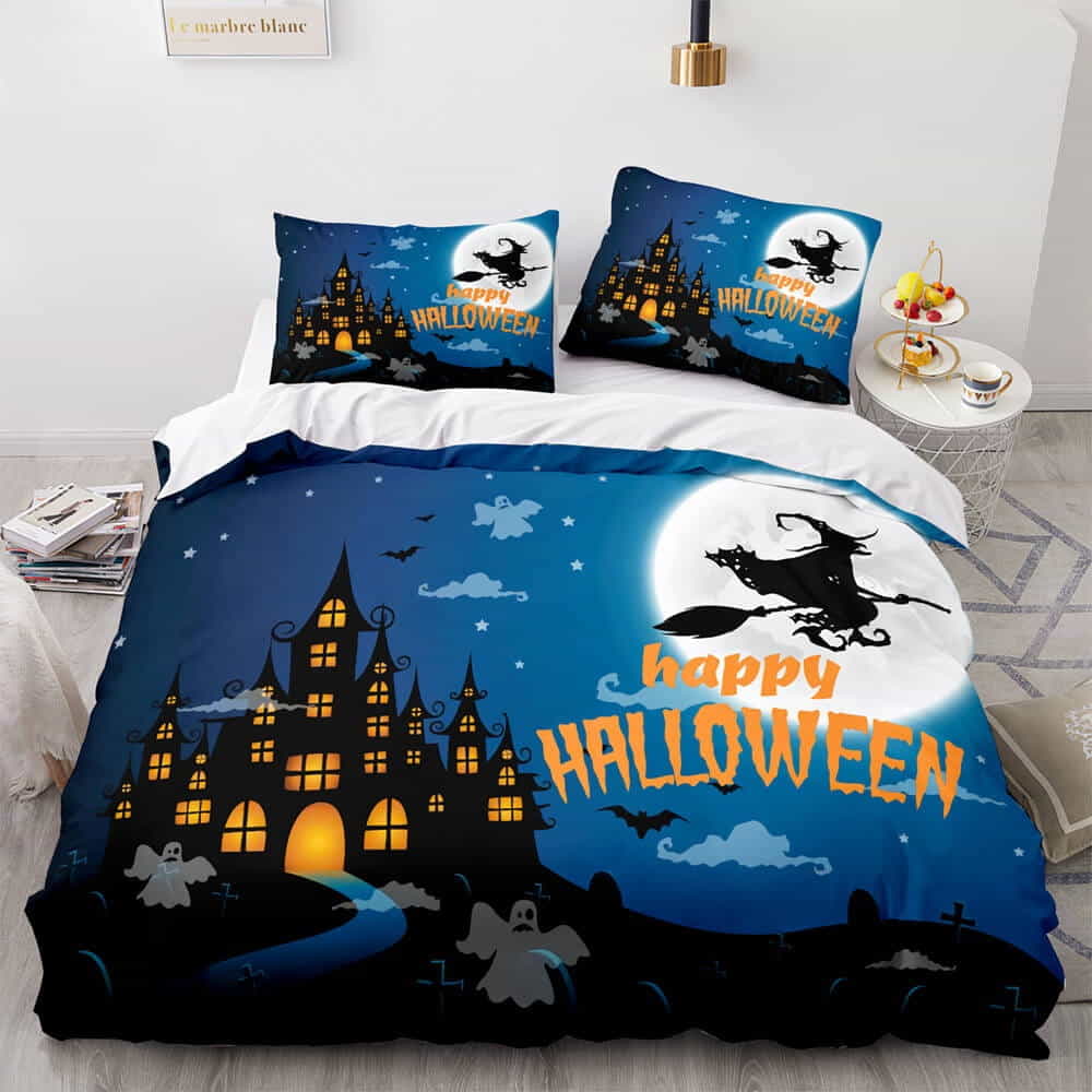 Horror Halloween Decor Bedding Sets Gift For Birthday, Halloween, Christmas, Father’s Day Style 2