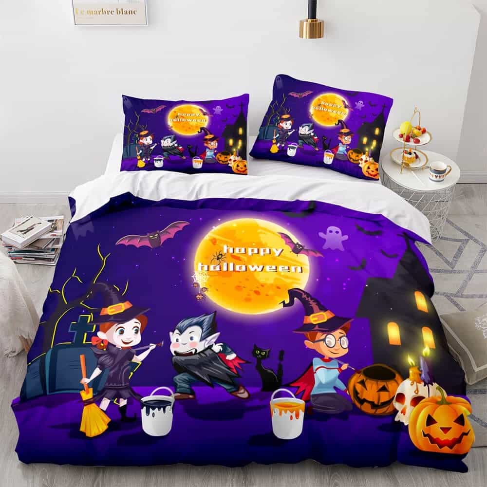 Horror Halloween Decor Bedding Sets Gift For Mother’s day, Father’s day