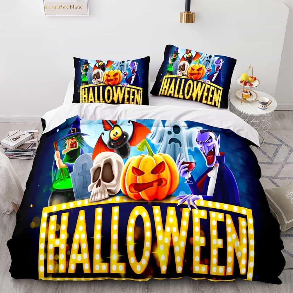 Horror Halloween Decor Decorative Bedding Sets For Fan Style 2