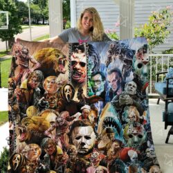 Horror Movie Quilt Gift For Christmas, Black Friday, Thanksgiving, For Halloween