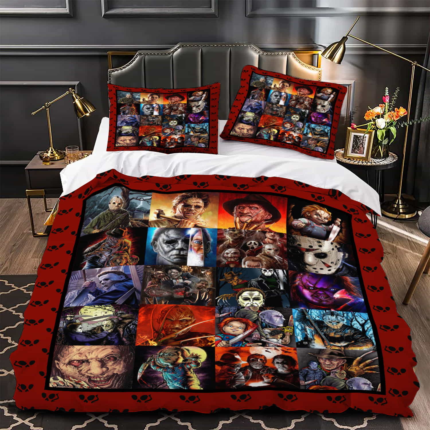 Horror Movies Duvet Cover, Bedding Set Gifts For Birthday Christmas Thanksgiving Black Friday, For Halloween