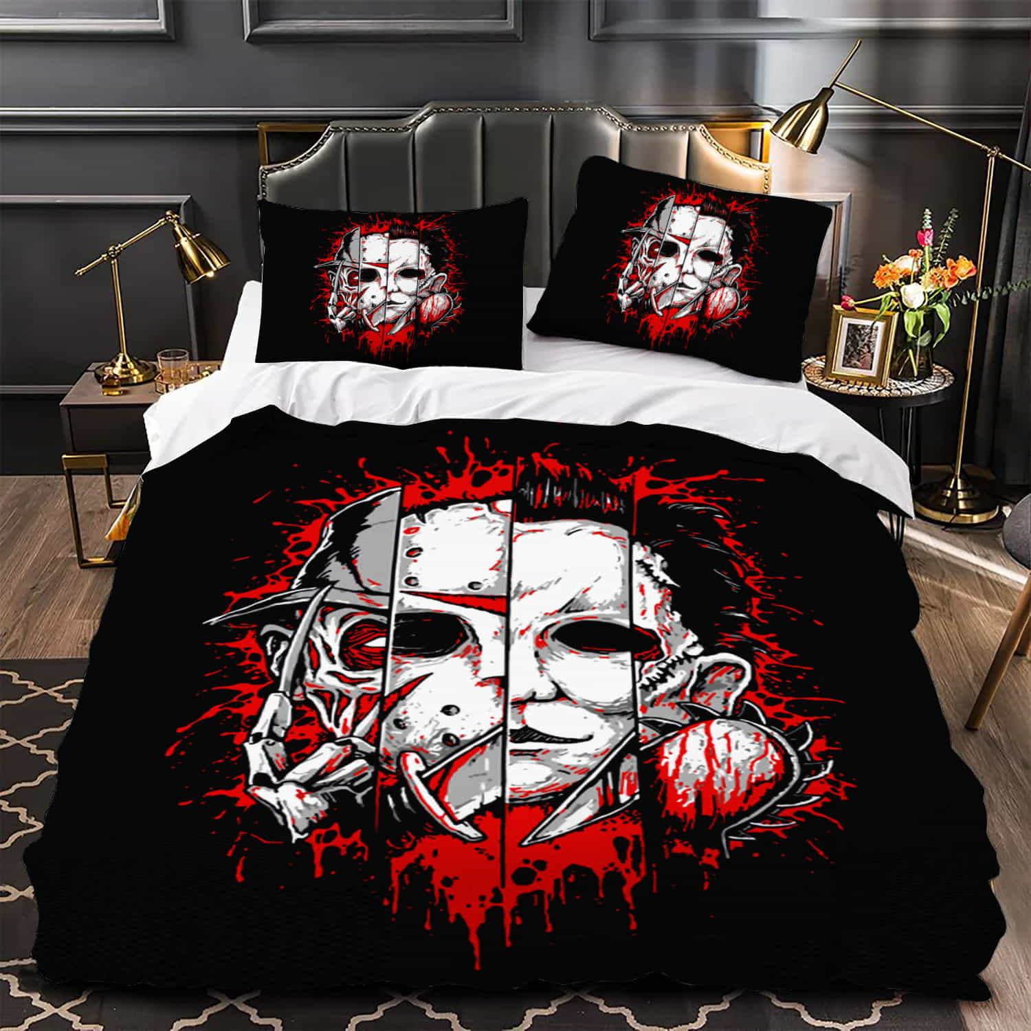 Horror Movies Duvet Cover Gift For Christmas, Black Friday, Thanksgiving Bedding Set, For Halloween