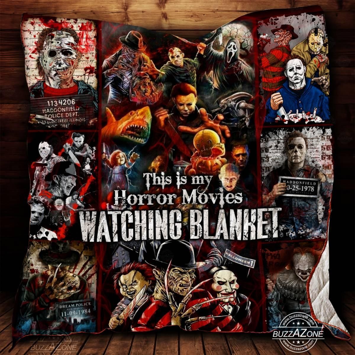 Horror Movies Watching Quilt Gift For Fans, Christmas, Black Friday, Black Friday, For Halloween