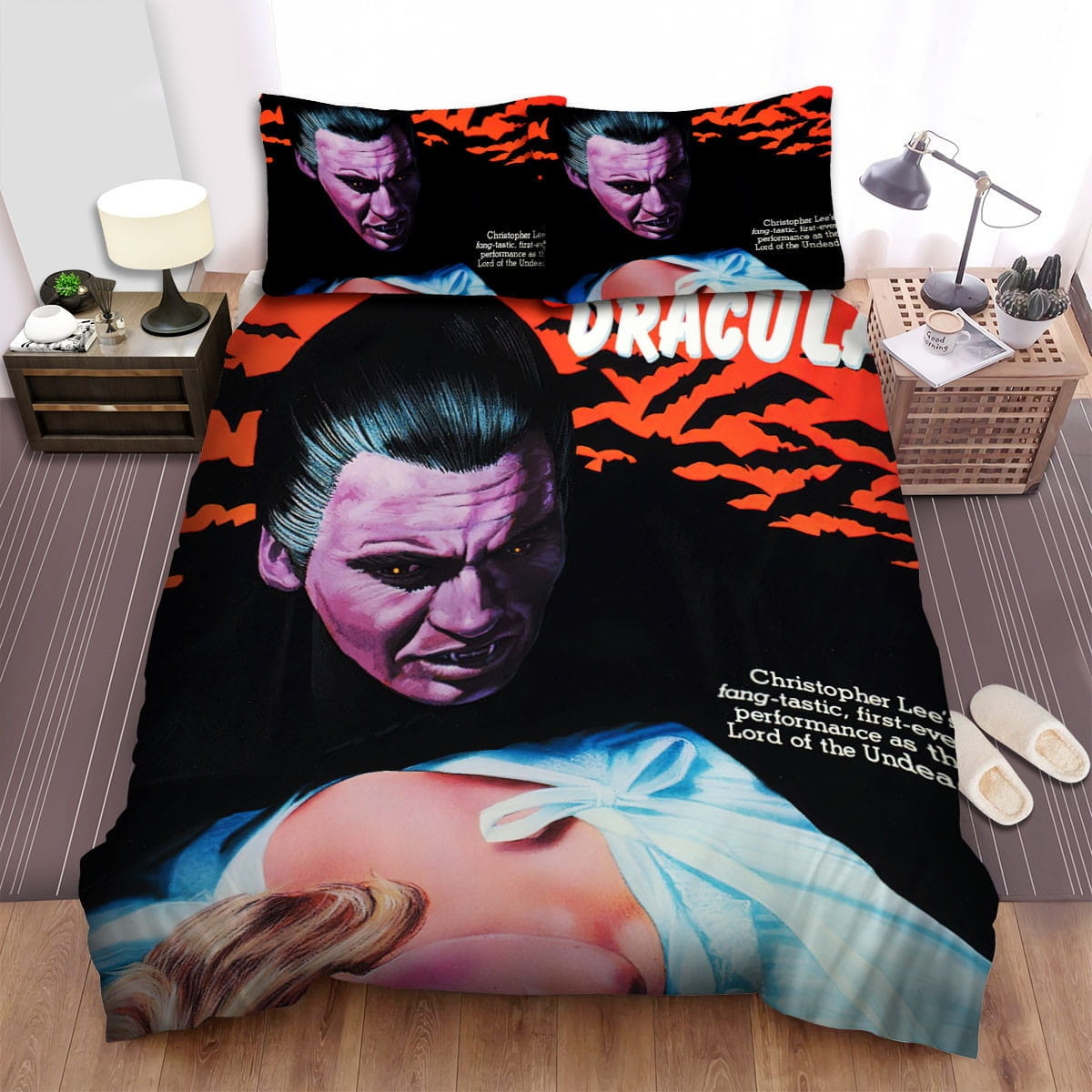 Horror Of Dracula (1958) Poster Movie Poster Bedding Sets Duvet Cover, Flatsheet, Pillowcase For Your Lover, For Halloween