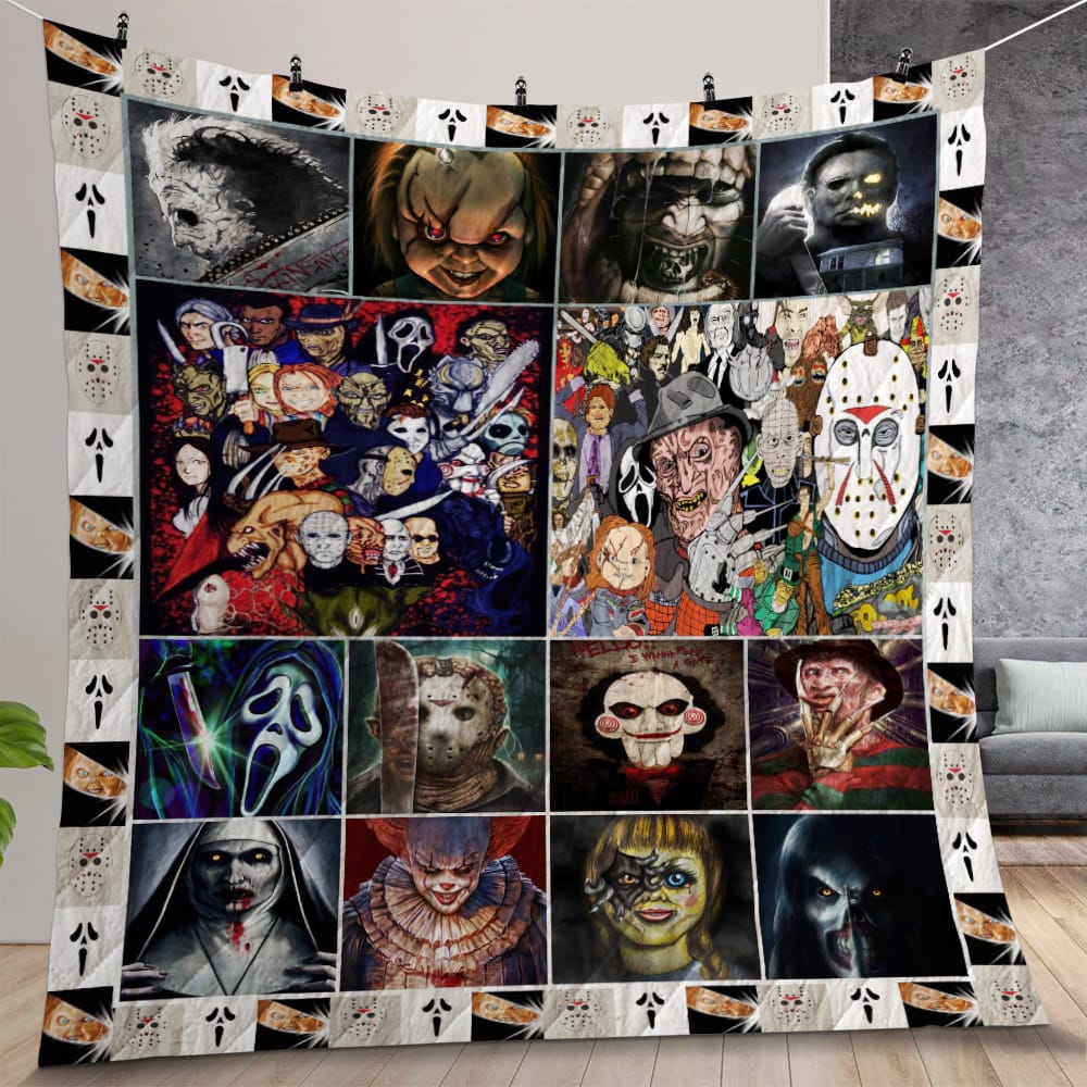 Horror Squad Quilt Gift For Christmas, Birthday, Thanksgiving, For Halloween