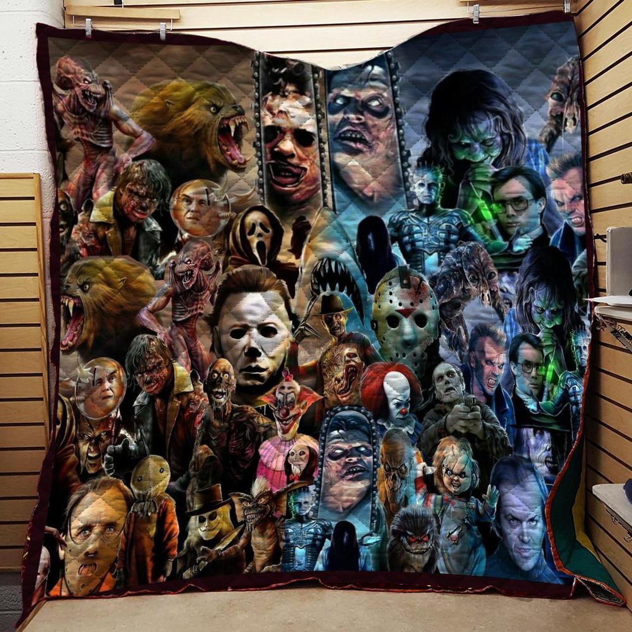 Horror Squad Quilt Gift For Christmas, Black Friday, Thanksgiving, For Halloween