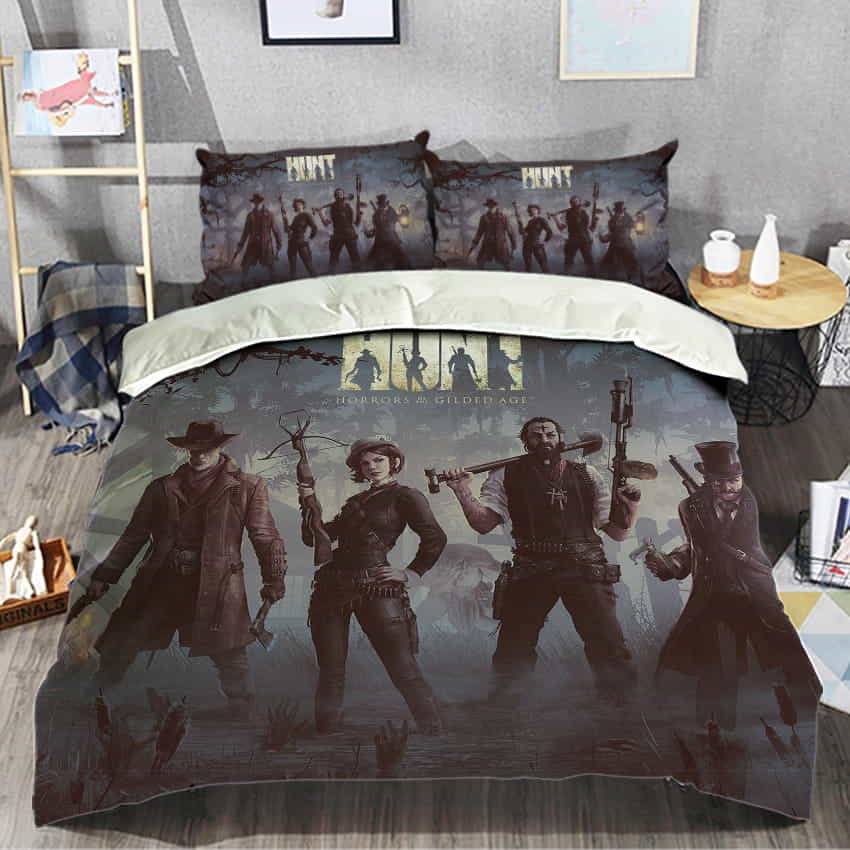 Hunt Horrors Of The Gilded Age Duvet Cover, Flastsheet, Pillowcase Bedding Set Gift Ideas For Fans, For Halloween