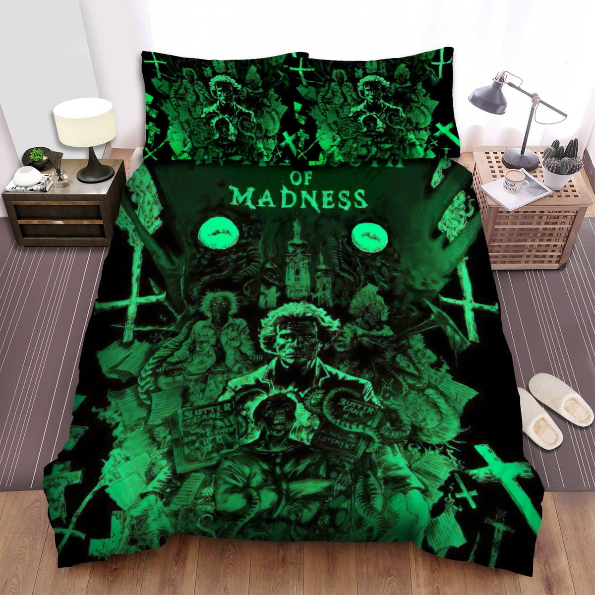 In The Mouth Of Madness Jonh Carpenter’s Bedding Sets, Duvet Cover Flatsheet Gift For Wife, Husband, Besties, For Halloween