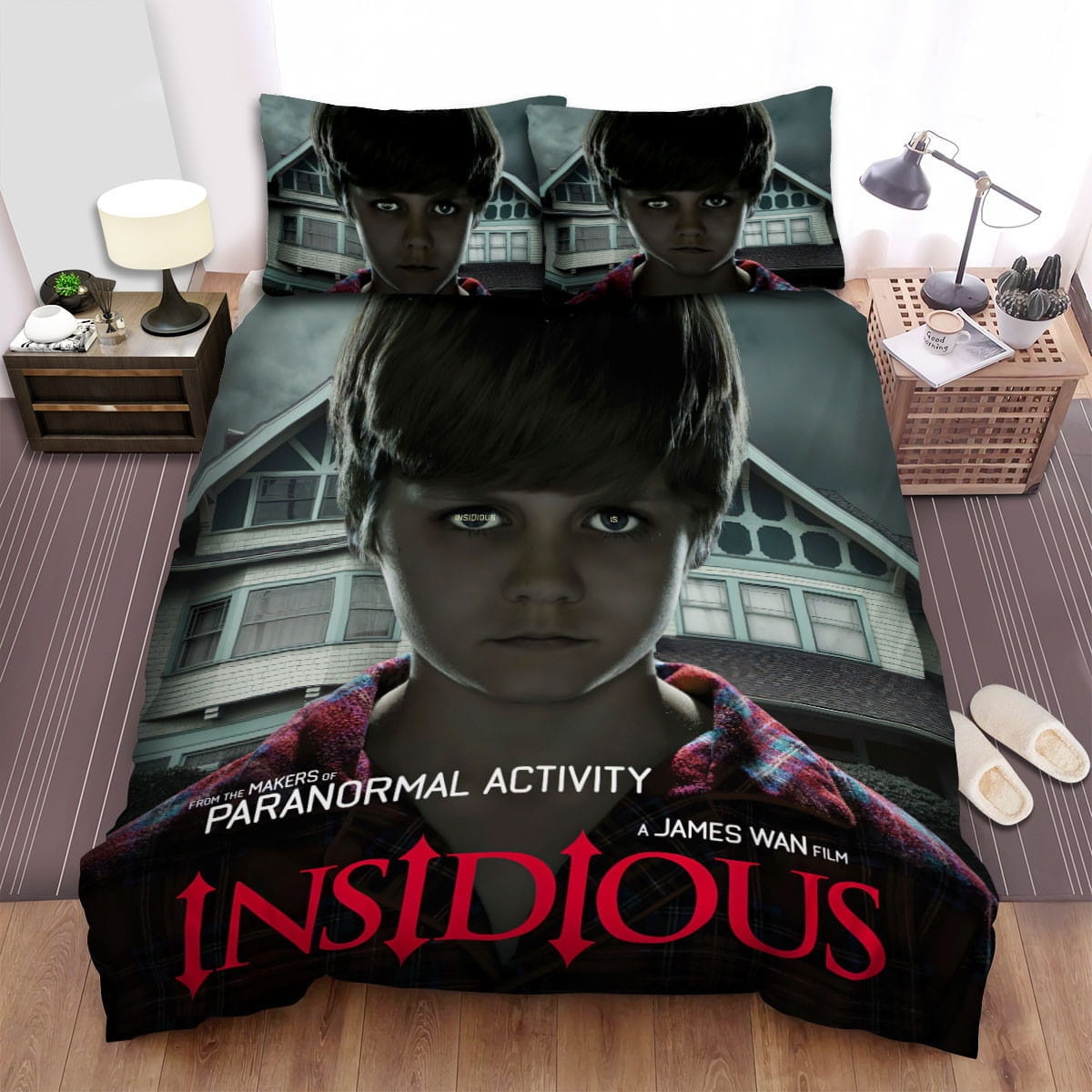 Insidious (I) Movie Poster Bedding Sets – Duvet Cover, Flatsheet, Pillowcases For Every Bedroom, For Halloween