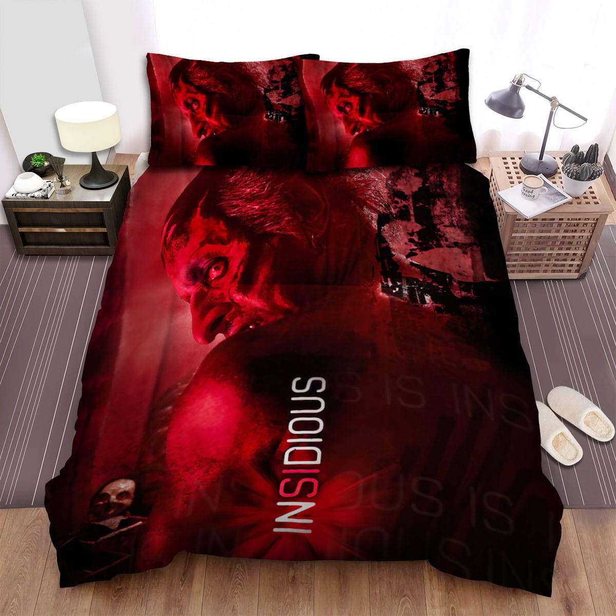 Insidious (I) Movie Poster Decorative Bedding Sets with Duvet Cover, Flatsheet, Pillowcases, For Halloween