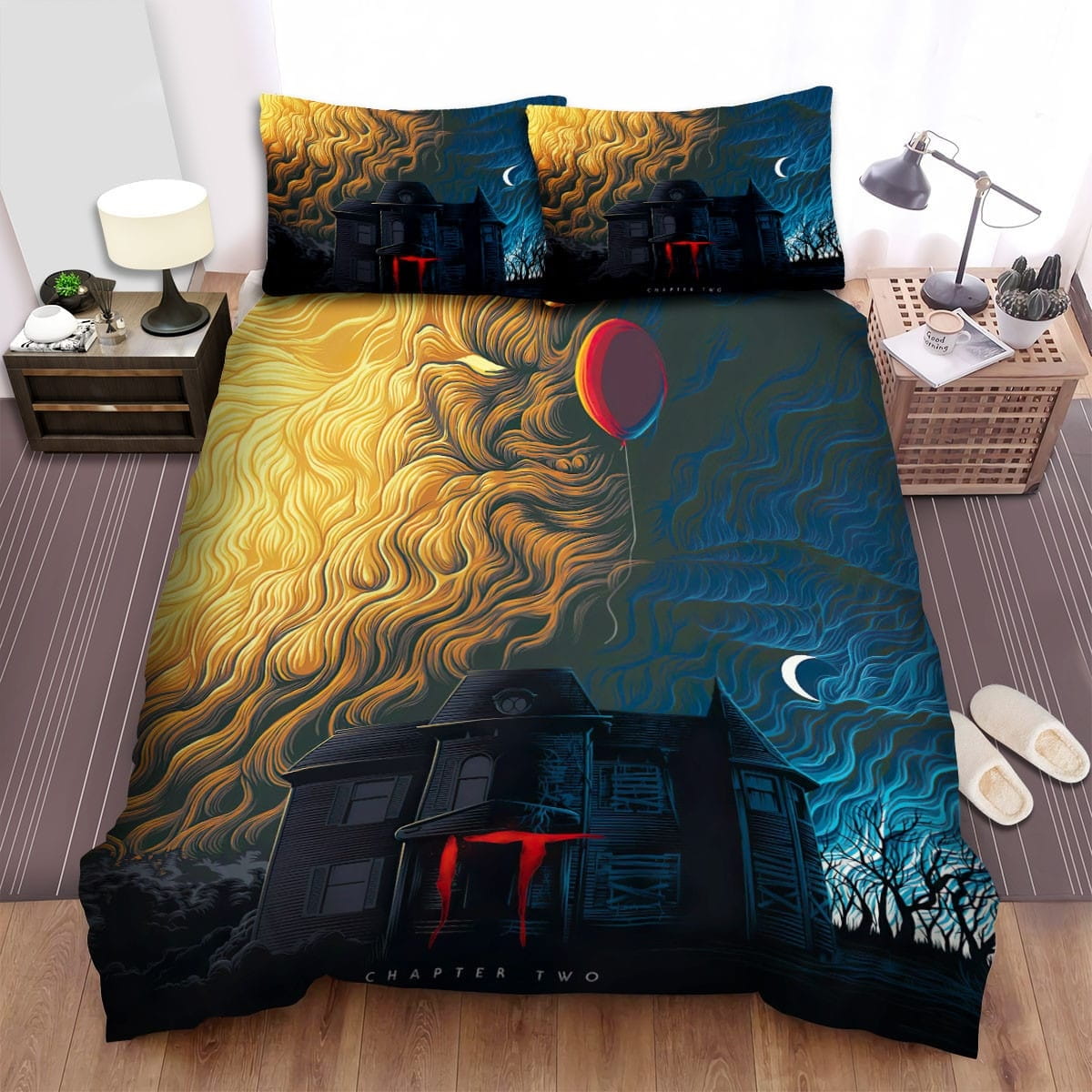 It Chapter Two Movie Art Photo Bedding Sets, Duvet Cover Flatsheet Gift For Wife, Husband, Besties, For Halloween