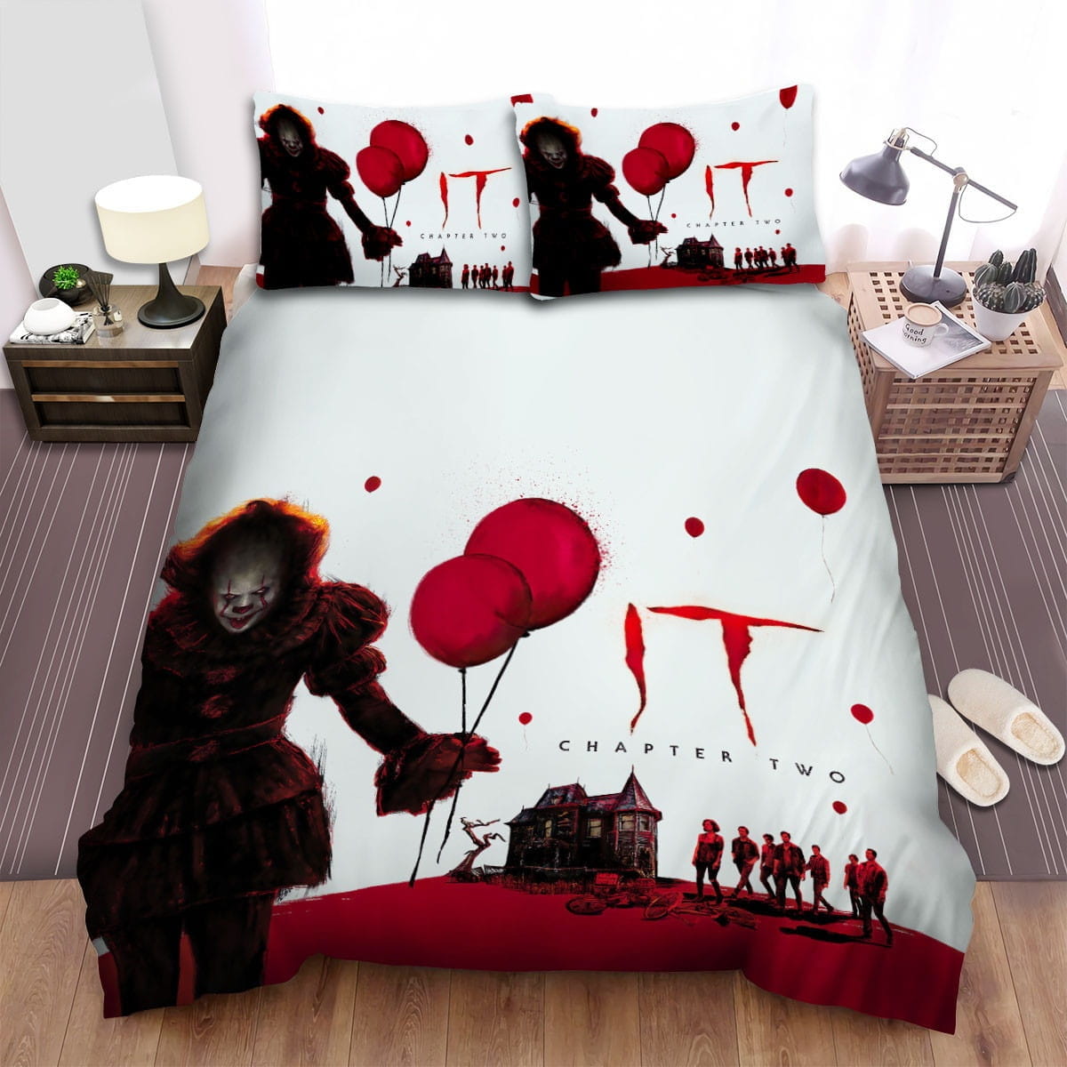 It Chapter Two Movie Poster I Photo Bedding Sets, Duvet Cover Flatsheet Gift For Wife, Husband, Besties, For Halloween