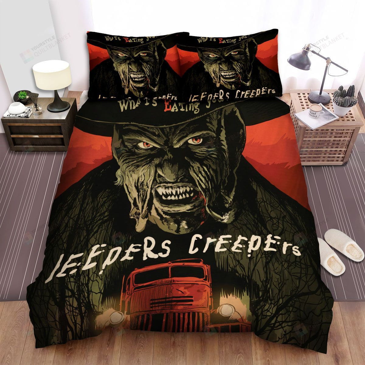Jeepers Creepers 2 (2003) What’s Eating You Movie Poster Duvet Cover, Bedding Set Gift For Christmas, Black Friday, Thanksgiving, Black Friday, For Halloween