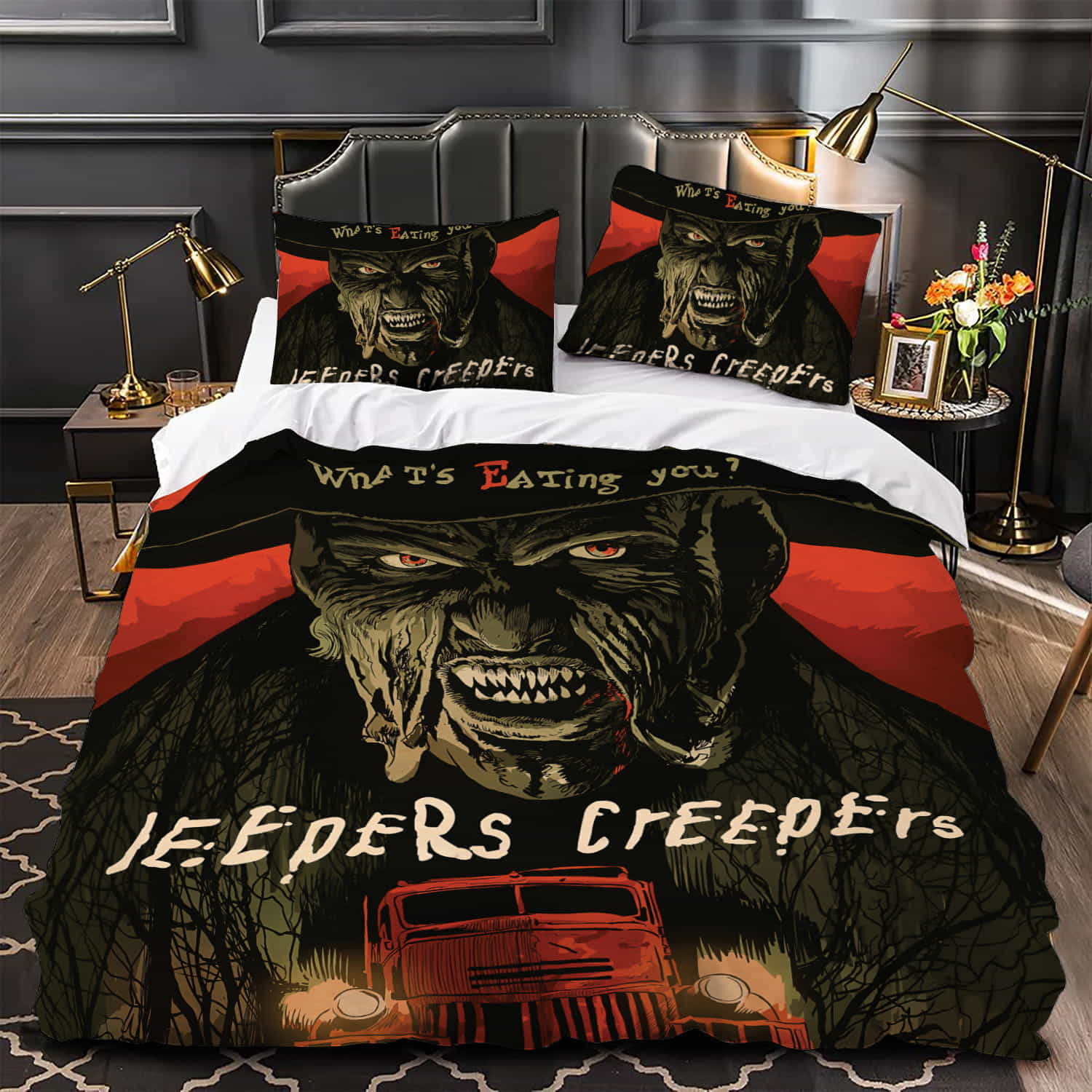 Jeepers Creepers 2 (2003) What’s Eating You Movie Poster Duvet Cover, Bedding Set Gifts For Birthday Christmas Thanksgiving Black Friday, For Halloween
