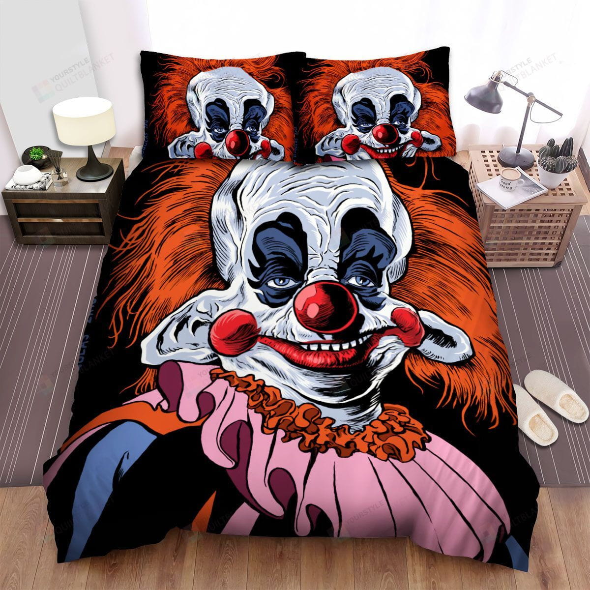 Killer Klowns From Outer Space Movie Smile Photo Duvet Cover, Bedding Set Gifts For Black Friday Christmas Thanksgiving Black Friday, For Halloween