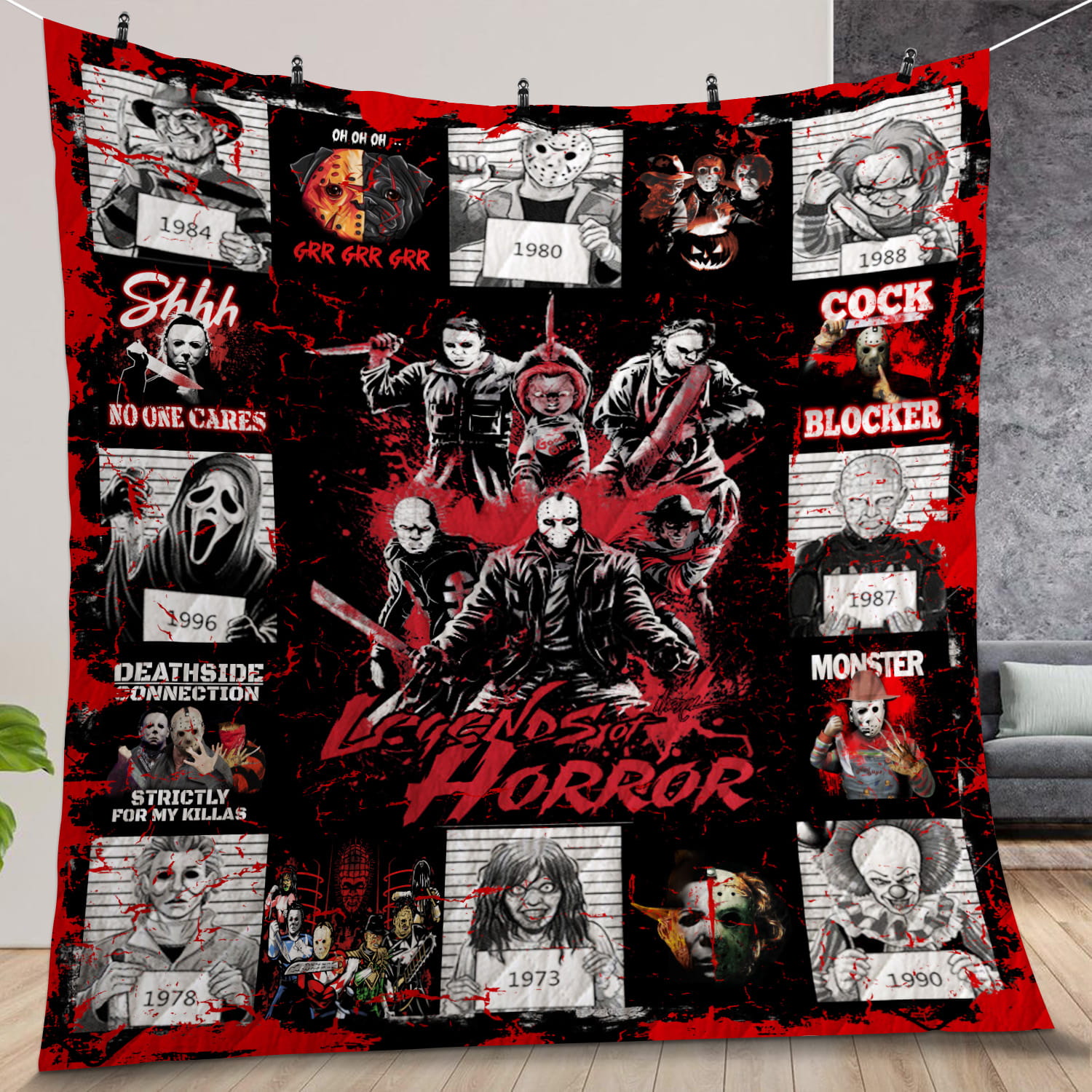 Legend Of Horror Quilt Gift For Christmas, Birthday, Halloween