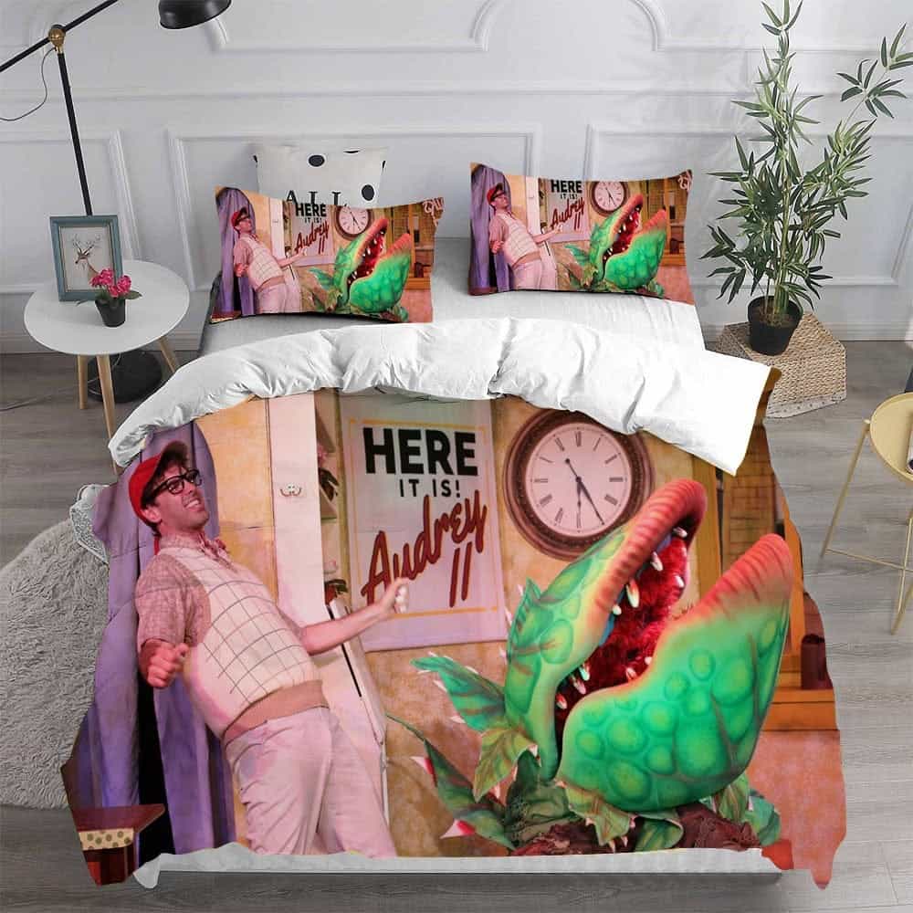 Little Shop of Horrors Bedding Sets Duvet Cover, Flatsheet, Pillowcase For Dad, Mom, For Halloween