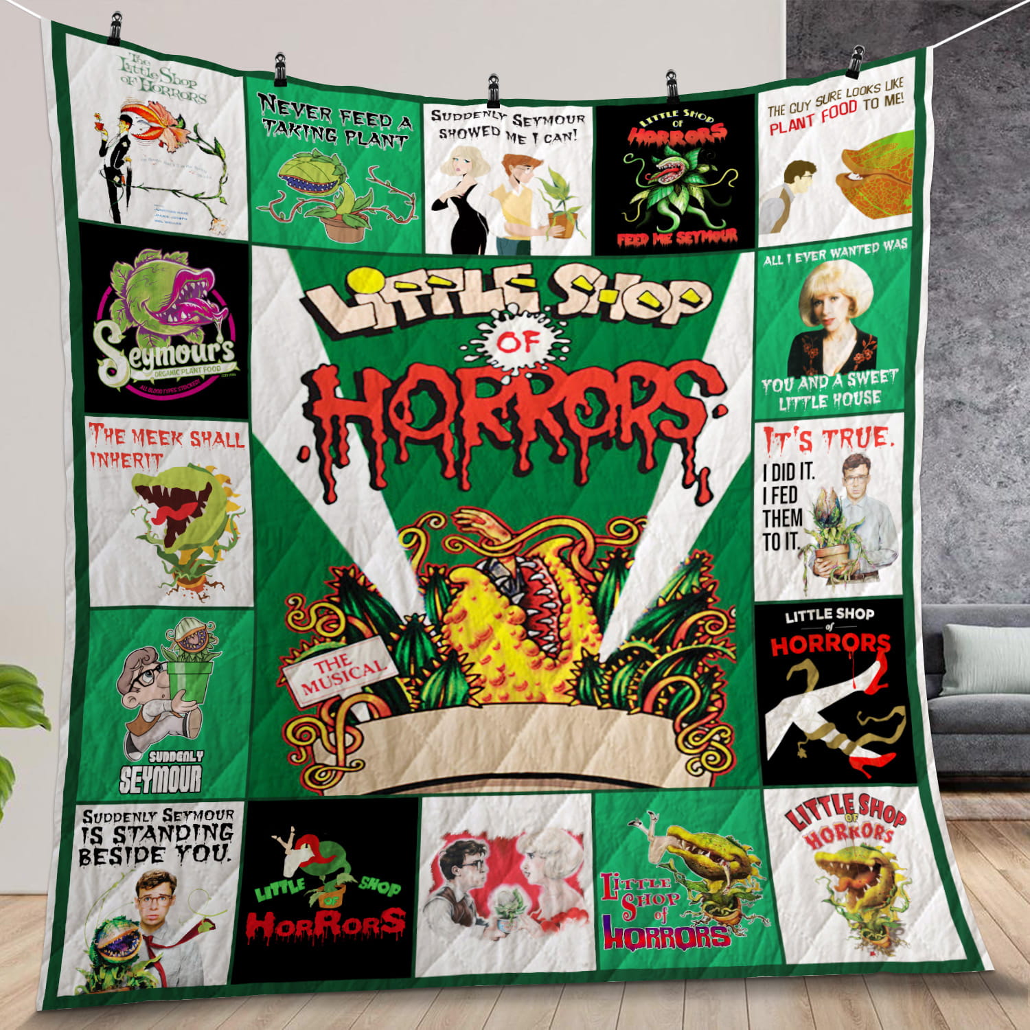 Little Shop Of Horrors Quilt Gift For Fans, Christmas, Black Friday, For Halloween