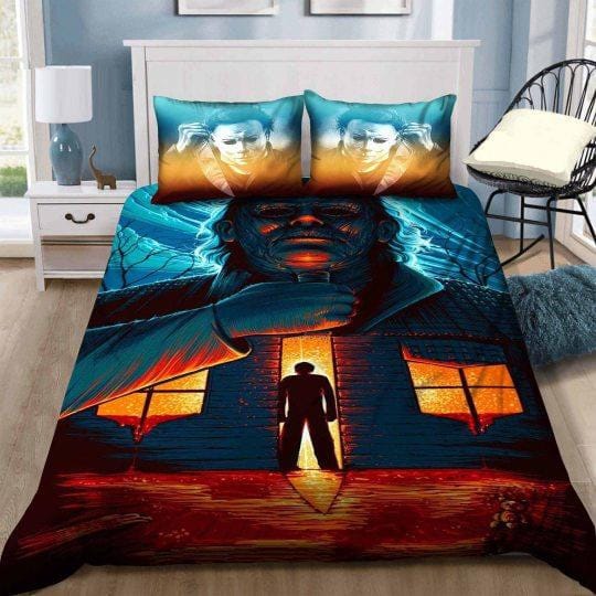 Michael Myers M150801 Sleepy Black Friday and Christmas Sale Duvet Cover, Flastsheet, Pillowcase Bedding Set Gift For Fans, Black Friday, Christmas, For Halloween