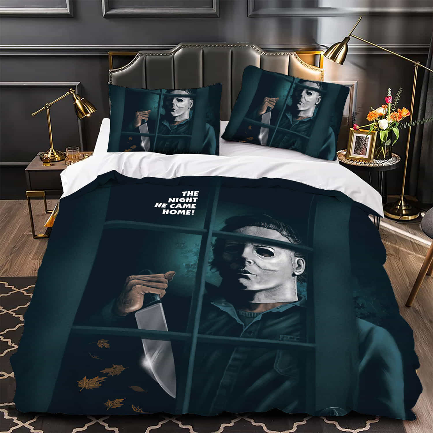 Michael Myers The Night He Came Home Duvet Cover, Bedding Set Gifts For Birthday Christmas Thanksgiving Black Friday, For Halloween