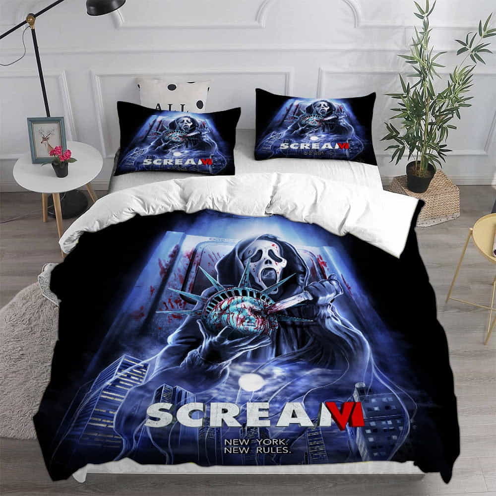 Scream VI Bedding Sets Gift For Birthday, Halloween, Christmas, Father’s Day