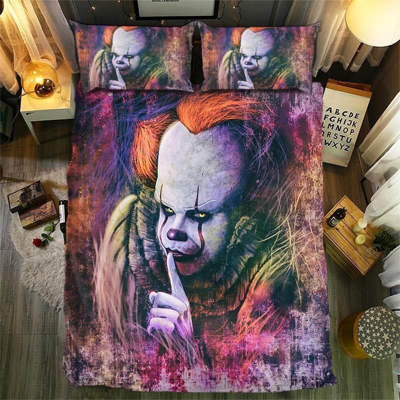 Secret Pennywise Bedding Set (Duvet Cover & Pillow Cases), For Halloween