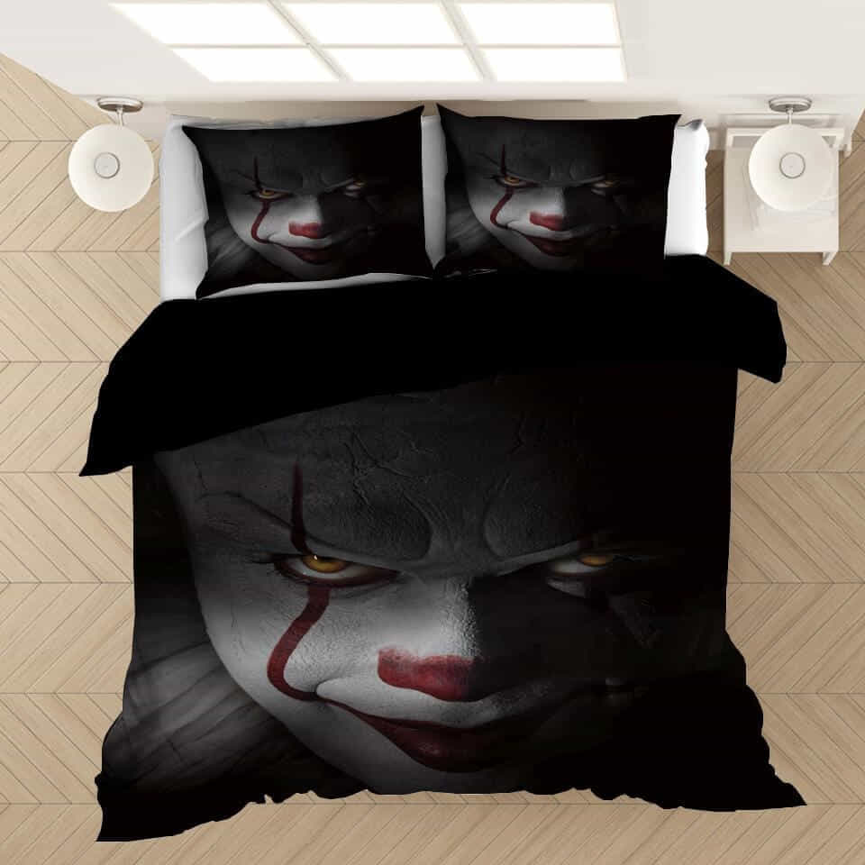 Stephen King’s It Pennywise Bedding Sets Gift For Birthday, Father’s Day, Mother’s Day, For Halloween